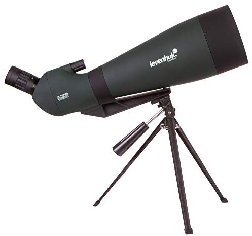 Cannocchiale Terrestre Portatile Levenhuk Blaze BASE 100 con Ottiche in Vetro BK-7, Treppiede da Tavolo in Metallo e Custodia, per Osservare Fauna Selvatica e Paesaggi Urbani e Naturali