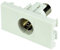 Ex-Pro Single Coaxial Keystone Coax Antenna Aerial Socket Port Module Cable Oulet for Wall Plate Frame Faceplate - 1 Pack