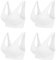 Boolavard New Seamless Sports Style Bra Crop Top Vest Comfort Stretch Bras Shapewear (XL, 4 x White)