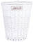 Wicker Oval Laundry Basket Bathroom Storage Laundry Bag Bin With Liner and Lid (White)
