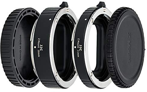 JJC Automatik Makro Zwischenringe (AF) für Makrofotographie 11mm/16mm Set für Nikon Z-Bajonett System-Digitalkamera Z9 Z8 Z7 Z7II Z6II Z6III Z5 Z50II Z30 Zf Zfc und Z Bajonett Objektiv