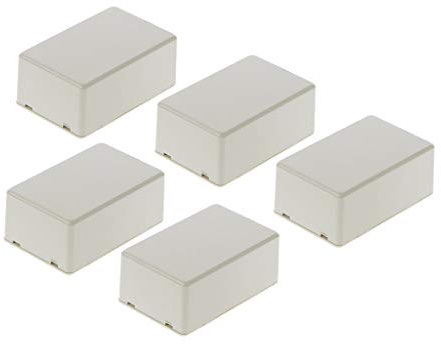 Rtengtunn 5 Stück Kunststoff Elektronische Projekt Box Gehäuse Instrumentenkoffer DIY 70x45x30mm - Weiß