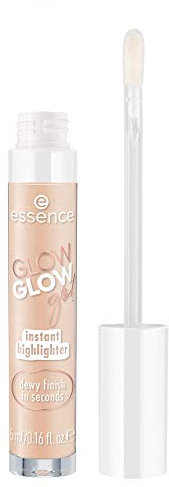 essence GLOW GLOW go! instant highlighter, Finish in Sekunden, Nr. 01 Fairy Lights, nude, sofortiges Ergebnis, strahlend frisch, strahlend, schimmernd, vegan, Nanopartikel frei (5ml)