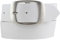 BELTINGER Jeansgürtel aus Vollrindleder 5 cm mit Doppel-Schnalle | Leder-Gürtel 50mm | Breiter Ledergürtel aus echtem Leder | Weiß 85cm