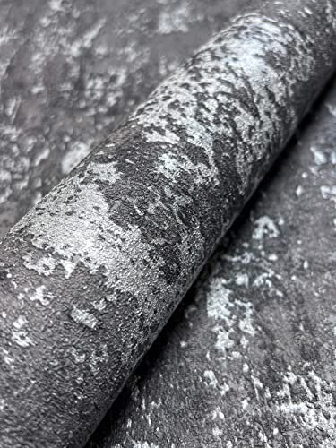 Newroom Design Tapete Grau Vliestapete Beton - Betontapete Industrial Anthrazit Silber Zement Putz Loft inkl. Tapezier-Ratgeber
