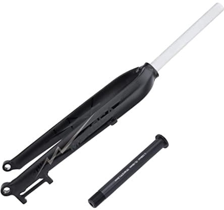 LHHL MTB Road Bike Rigid Fork Aluminum Alloy Fork 26/27.5/29 Thru-axle 100mm1-1/8 28.6mm Threadless Straight Tube Disc Brake Superlight Mountain Bike Front Forks (Color : Black B)
