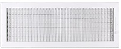 Rejilla de Ventilación Levante rectangular Ventilación W24 X H8 Blade ajustable Techo blanco / Wall Wall Registro de aire Control de ventilación Difusor de acero estampado de servicio pesado Persian