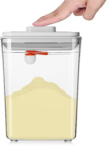 DUOJIN 2.3L Milchpulver Spender, Tragbare Milchpulver Aufbewahrungsbox Versiegelter PulverbehäLter zur Aufbewahrung von Baby Milchpulver, Obst und Lebensmitteln (2300ML)