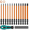 EFUTURETIME 13pcs Tournevis Torx Magnetique 100mm avec Tournevis à Cliquet, T5 T6 T7 T8 T9 T10 T15 T20 T25 T27 T30 T35 T40, Jeu d'Embout Torx, Embouts de Vissage Long, Tige Hexagonale de 1/4
