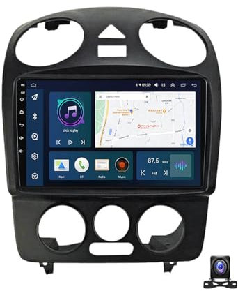 EsaSam Android 11 Car Stereo with 720P Backup Camera, Car Entertainment Multimedia Navigation System 9 Inch Touchscreen for VW Beetle 2000~2012 with 4G/WIFI/SWC/FM/RDS/Carplay,Y4S 8G+128G
