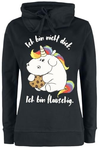 Pummeleinhorn Ich bin nicht dick. Ich Bin flauschig. Frauen Sweatshirt schwarz S