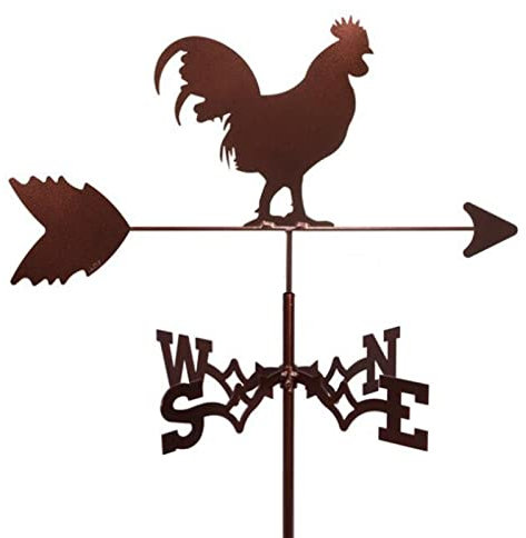 Girouette avec Ornement de Coq, girouette en Fonte, indicateur de Direction du Vent pour toits, girouette en métal, décoration de Jardin, Cour, Patio, Style 1