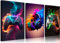 BGFCE Gaming-Raum-Dekor-Wandkunst, Videospiel-Themen-Dekor, Spielzimmer-Wandkunst, Gaming-Leinwandposter für Teenager, Jungen, gerahmt, 30,5 x 40,6 cm, 3 Stück