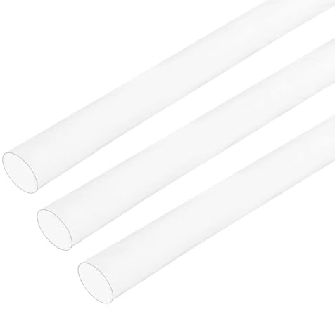 QUARKZMAN PTFE Schrumpfschlauch 4:1 Verhältnis, 1m x 8mm Transparent Isolierschlauch Hochtemperatur-Schrumpfschlauch, Packung mit 3 Stück