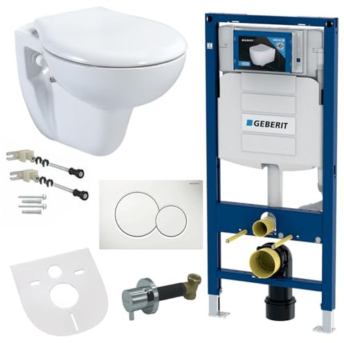 Geberit Taharet Bidet Wand Hänge WC Weiß Vorwandelement Betätigungsplatte Softclose Deckel AC90L