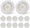 cloksh LED Einbaustrahler 230V Flach Dimmbar LED Spots 6W IP44 Bad Einbauleuchten Weiß Deckenspots Deckenstrahler,Warmweiß 3000K Schwenkbar Einbauspots für Badezimmer Küche Wohnzimmer,12er Set