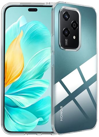 FDHYFGDY Custodia per Honor 200 Lite Cover, Custodia per Telefono in Silicone Antiurto Trasparente, Custodia per paraurti in TPU Trasparente Sottile e Morbida