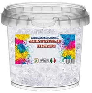 GRANULATO - VETRO COLORATO Decorazione Sottile 0,7 a 1,2 cm IN BARATTOLO KG 1-20 VARIANTI (VETRO BLU)