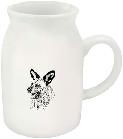 Azeeda 300ml 'African Wild Dog' Ceramic Milk Jug (MJ00016255)
