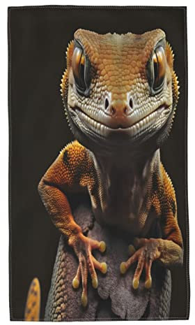 40X70cm Strandhandtuch Gecko-Eidechse Strandtuch Weiches Reisetuch Tragbares Duschtücher Für Strand Outdoor Sauna