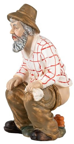 MaMeMi Krippenfigur Cagones/Caganer Der Schisser/Scheisserlei [HANDBEMALT - Maßstab: für 11 cm Figuren. Grösse Dieser Figur: ca 7 cm] Für Krippenlandschaften und den Modellbau