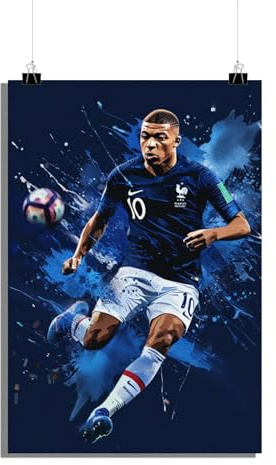 25 Artstreet Kylian Mbappéposter - Frankreichposter - Fußballposter - Kunstposter - Atleetposter - Sportposter - Nationalmannschaftposter - Hochwertigesposter - Perfekt zum Einrahmen (60x90cm)