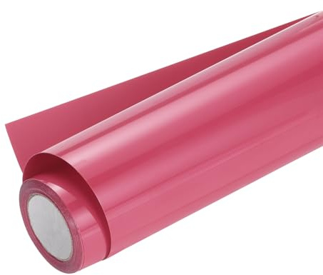 sourcing map Heat Transfer Vinyl Roll 12 x 8ft Purple Red | HTV Transfer Vinyl Iron On Vinyl,for T-Shirts,DIY Heat Vinyl Design,Easy to Cut & Weed