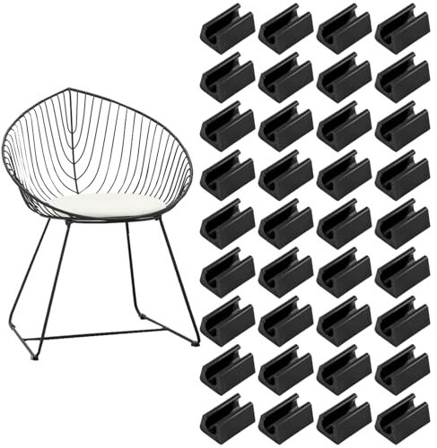 Lot de 36 Couvre-Jambes pour Chaise en Forme de U pour tuyaux Mobiles, Protection Antidérapante pour Tuyaux de Meubles, Coussinets de Tube Flexibles pour Prévenir Les Rayures sur Les Sols