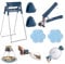 HJYDGJ 6 Pinze Pinze per Friggitrice ad Aria Pinze Antiscottature per Teglie Friggitrice ad Aria Cucina Anti-Calore Pinza Prendi Teglie con Manico Antiscivolo Pinza in Acciaio Inox per Teglie