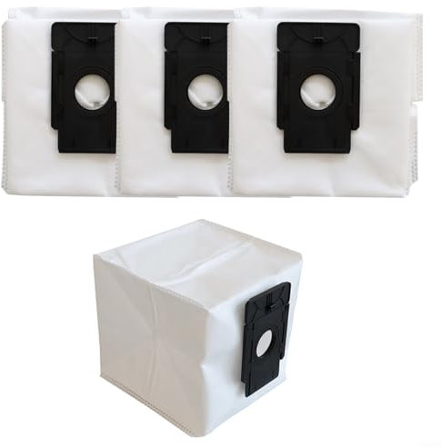 Sacchetti di ricambio per robot aspirapolvere, in tessuto non tessuto, per EZVIZ per RC3 Plus RE4 Plus RE5 Plus, per rimuovere sporco, polvere e spazzatura (confezione da 4)