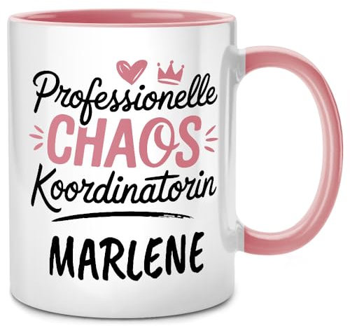 Seness Professionelle Chaos Koordinatorin Tasse personalisiert mit Namen Spruch, beste Chefin der Welt Chef, Abschied Kollegin Geschenk Erzieherin Lehrerin, Abschiedsgeschenk Kollegen Mama Mom (Name)