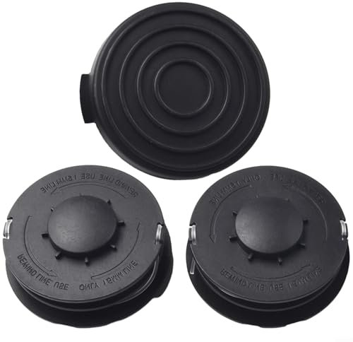 Fadenspule mit Spulenabdeckkappen-Set für Gardenline GLR 451, GLR 452, GLR 453, für Top Craft für TCR 50, für TCR 450, für TCR 451 Rasentrimmer, 1,4 mm x 10 m Nylonfaden
