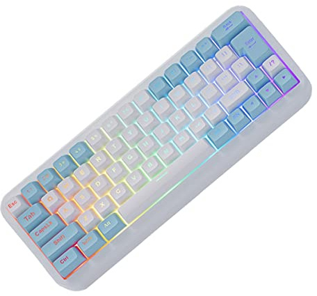 Operitacx 2.4g Kabellose Computertastatur RGB Schnurlos Leise Tragbar Membranversorgung Für Komfortables Tippen