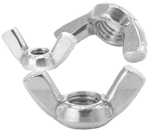 25 Stück Flügelmuttern M5 Edelstahl A2 Schmetterlingsmutter amerikanische Form ähnl. DIN 315 WIBTEC®