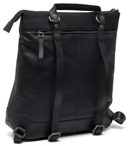 The Chesterfield Brand Leder Rucksack Freizeitrucksack mit Laptopfach Caldero Backpack Black schwarz