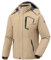 donhobo Jacken Herren Fleece-Futter Winterjacke Wasserdicht Atmungsaktiv Verdickt Warm Winddicht Softshelljacke Outdoor Funktionsjacke Khaki XL