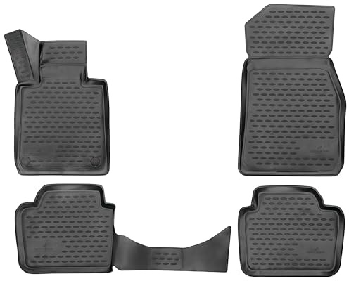 Walser XTR Gummi Fussmatten Auto für BMW 3 (F30) 2011-2018, 100% passgenaue Auto Fußmatten, robuste Universal Fußmatte Auto, Gummimatten Auto, Auto Fussmatten Gummi, Auto Gummimatten