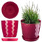 KADAX Pot de Fleurs en Plastique avec Soucoupe Intégrée, Pot de Plante pour Une Décoration Florale Moderne dans l'espace Interieur (16 cm, Rose)