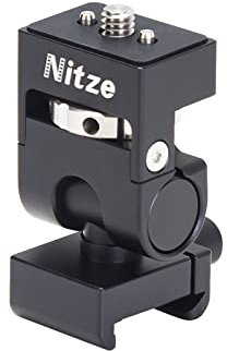 Nitze Supporto per Monitor per Fotocamera con Morsetto NATO, Camera Monitor Mount Rotazione a 360°e Inclinazione a 180°per Monitor da 5 e 7- N54-G2