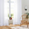 CUTEWIND Stores Gardinen mit Ösen, Weiße Gardinen Transparent, Schlafzimmer Gardinen und Vorhänge 2er Set 215 cm Lang, 140 cm Breit, Gardinen Schals Vorhang Weiß Durchsichtig