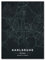 wandmotiv24 Leinwandbild Stadt Karte, Hochformat, Karlsruhe, Deutschland, Straßen, Anthrazit M0461