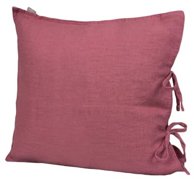 beties Leinen Kissenbezug ca. 80x80 cm 100% Leinen Stone-Washed Kopfkissenbezug mit Hotelverschluss (Rose´de Provence)