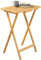 AAMEN Wooden Folding Snack & Laptop Table - Natural Oak TV & Outdoor Table - Perfect for Living Room & Camping