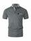 LIUPMWE Men's Short Sleeve Polo Shirts with Pocket Contrasting Colors Golf T-Shirt Tops,M,Grey-YT24