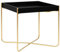 INLIFE Beistelltisch Schwarz und Golden 38x38x38,5 cm MDF