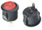 5pcs KCD1 15MM pequeño redondo 2 pines 3 pines 2 archivos 3A/250V 6A/125V AC interruptor basculante interruptor de alimentación (2 posiciones 2pin rojo redondo)