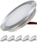 ETT Distribution GmbH 12V LED Bodeneinbauleuchten Ultra flach 5 x 0.5W Wandstrahler Tom 3000K Rund IP67 Trittfest Begehbar Lochausschnitt: 46mm inkl. LED Trafo