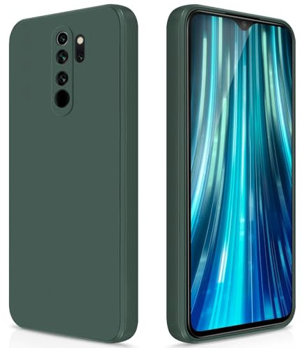 GiiYoon Hülle Kompatibel mit Xiaomi Redmi Note 8 Pro, Hochwertiges Liquid Silicone Case, Rundumschutz Handyhülle, Kratzfestes Weiches Mikrofaserfutter- grün