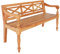 Homgoday Batavia-Sitzbank Sitzbank Bank Holzbank Flurbank für Wohnzimmer Blumenbank Parkbank Balkonbank Bank 123 cm Mahagoni Massivholz Hellbraun