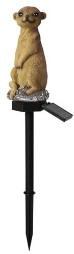 Syfunlv Solar Erdmännchen Licht, Solarleuchte für LED Garten Licht,Wasserdichte Rasenlampe Gartendeko Lichter,Eichhörnchen-statue Rasenlampe, für draußen Garten Hof Balkon Weg Deko (Erdmännchen)